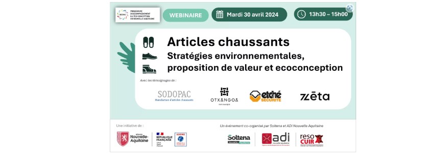 Webinaire « Articles chaussants : stratégies environnementales, proposition de valeur et écoconception »