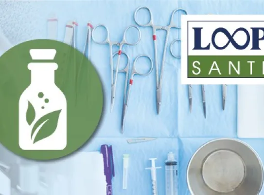 Produits de santé écoconçus et logo Loop santé