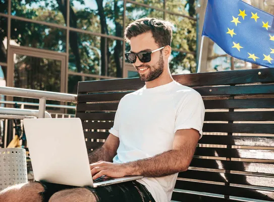 Start-up préparant son projet européen