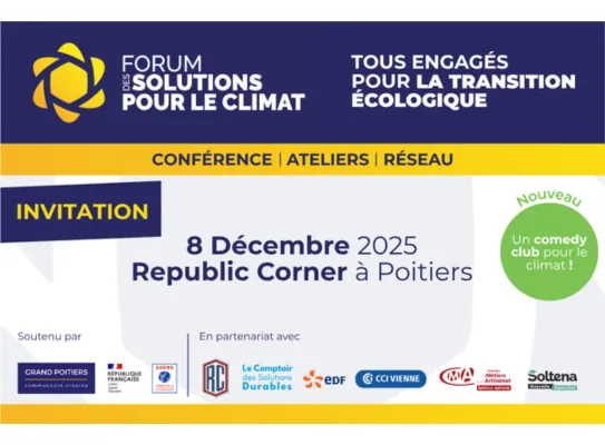 Forum sur le climat à Poitiers le 8 décembre 2025