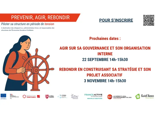 PRÉVENIR, AGIR, REBONDIR : un cycle de webinaires pour piloter sa structure ESS en période de tension