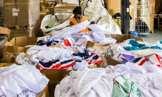 Usine de tri et valorisation de matière textile