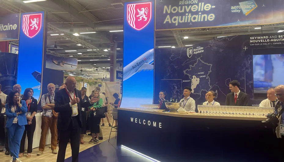 Stand Nouvelle-Aquitaine, salon du Bourget 2025