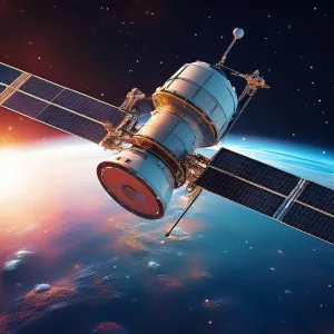 Satellite artificiel dans l'espace
