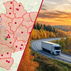 Cartographie Décarbonation Poids lourds en Nouvelle-Aquitaine